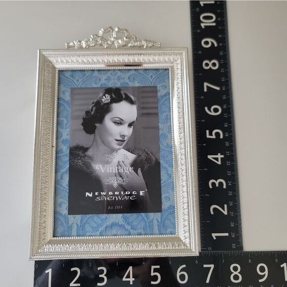 Vintage Photo Frame Silver Tone With Stand #1051 - Picture 10 of 14